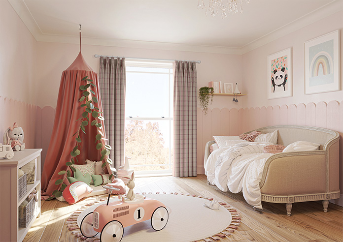 Applecross, Cranberry - Made to Measure Curtains - Image 8